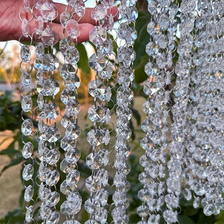 Wedding Supply Decor - 10Strips/20Strips /1m 14mm Plastic Crystal Wedding
