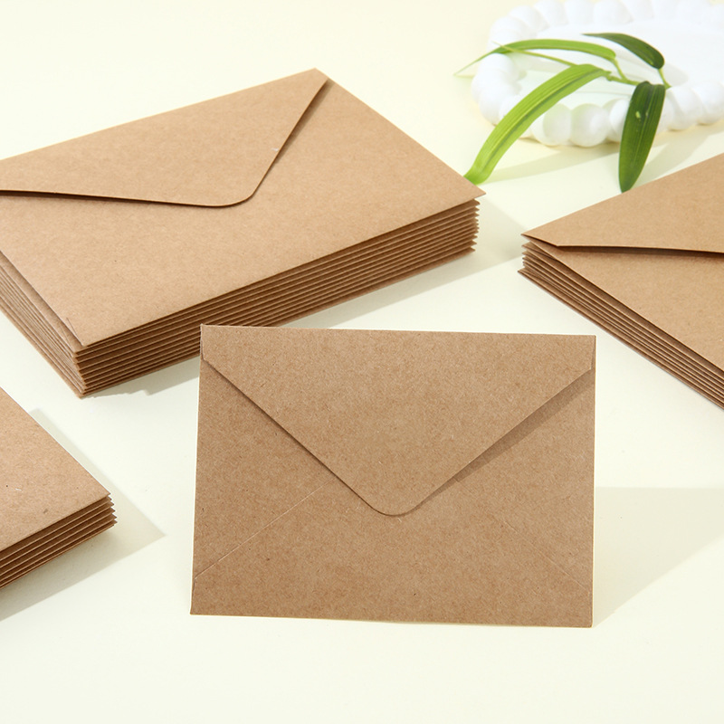 Wedding Supply Business - 50pcs/lot Envelope 140g Kraft Paper Postcards