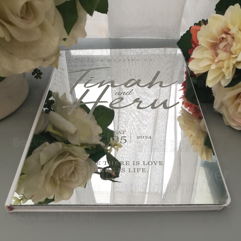 Personalized Guest Book - Personalized Wedding Guest Book Rustic Mirror