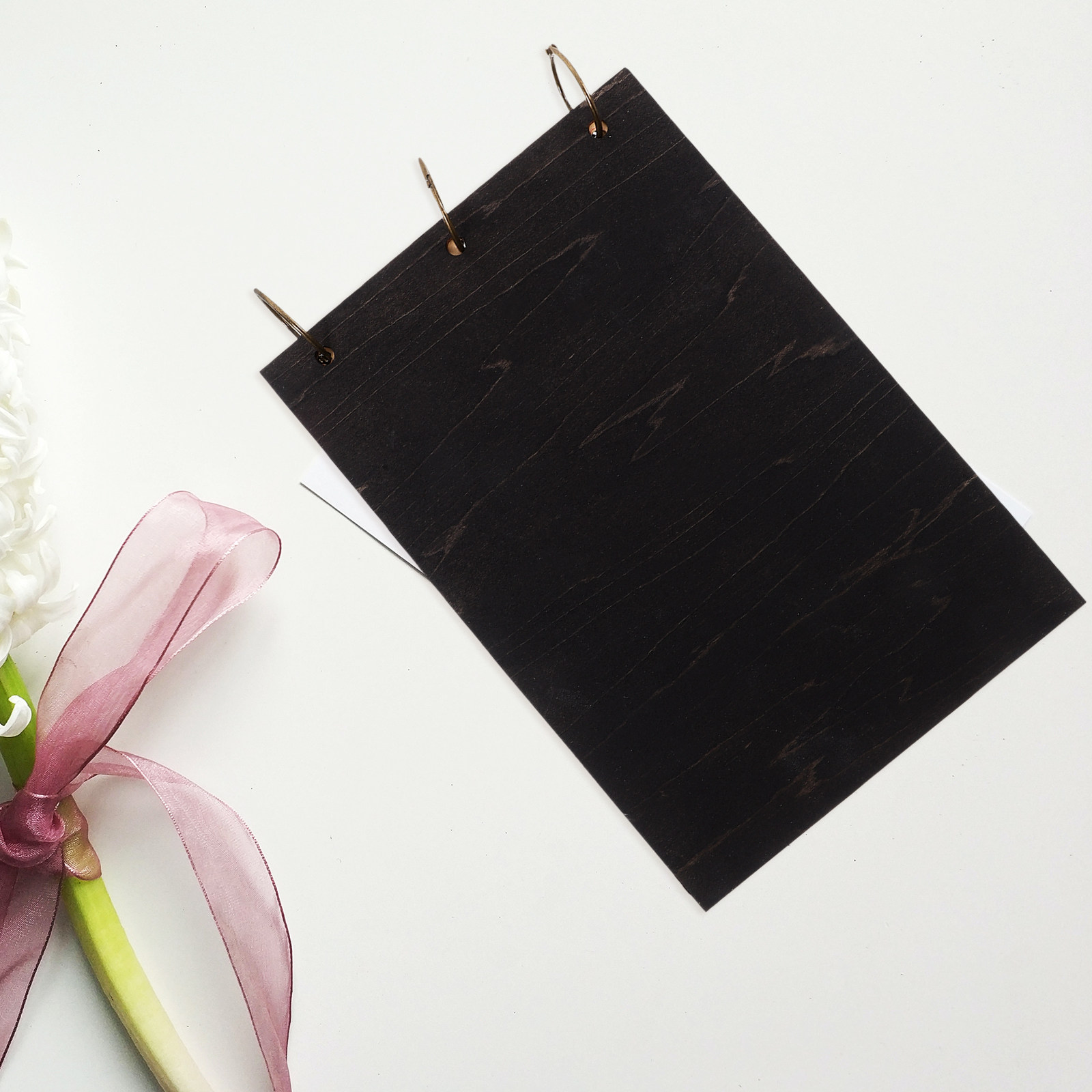 Personalized Guest Book - Elegant Vintage Wedding Guest Book Wooden