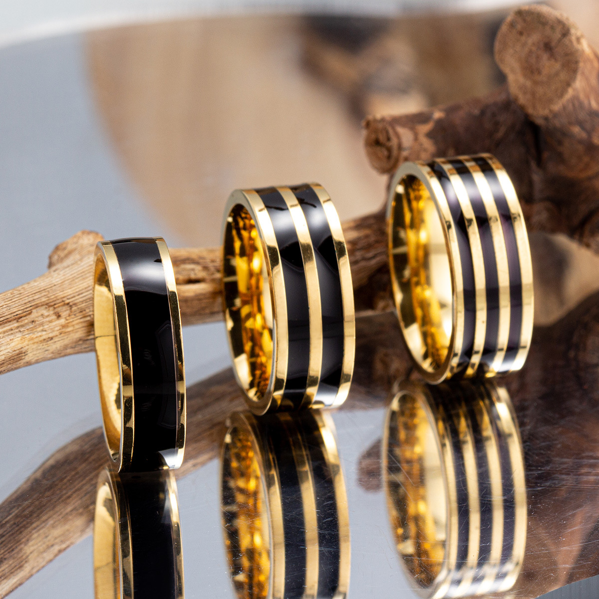 Wedding Zone - 6mm/8mm Oil Dropping Ring Fashion Classic