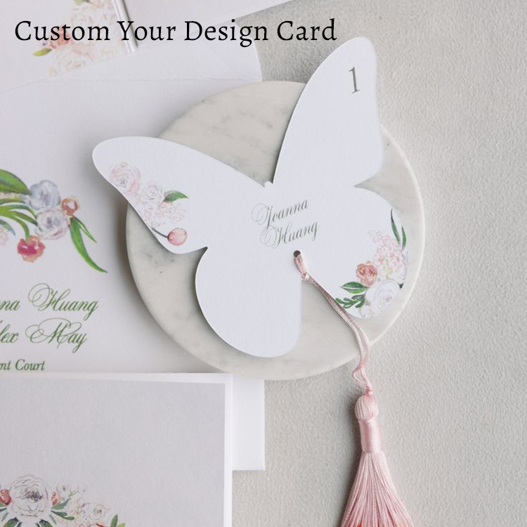 Custom Elegant Butterfly Menu  - Wedding Supply Business recension och pris