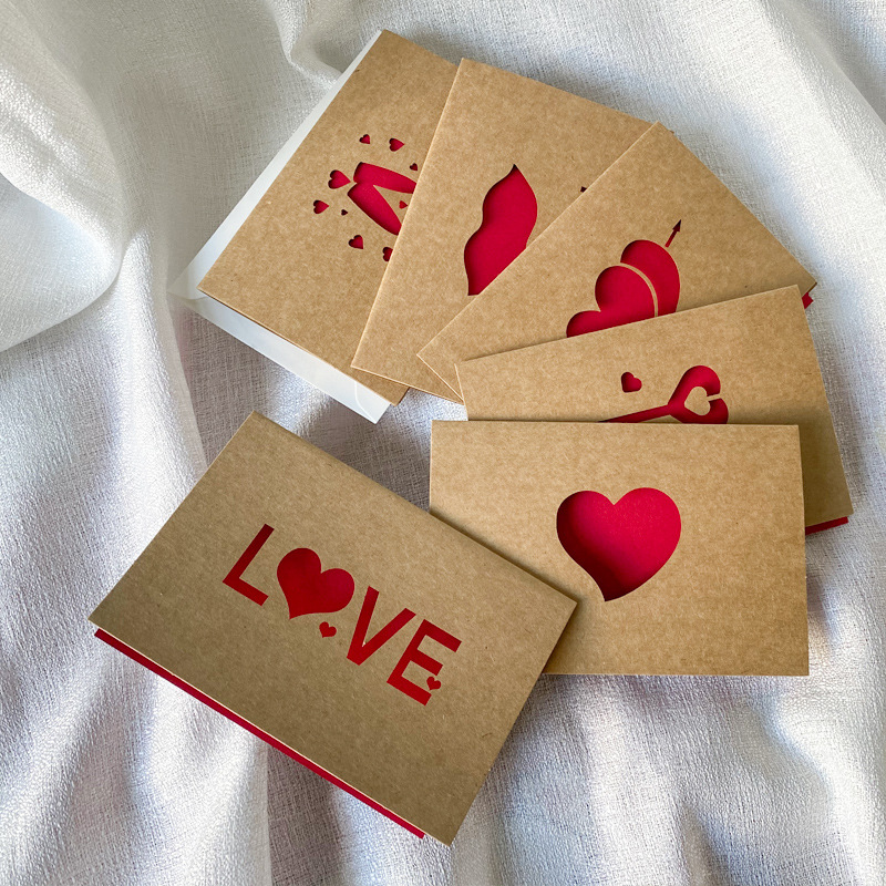 Love Gift Cards Red Kraft Pape - Wedding Supply Business recension och pris