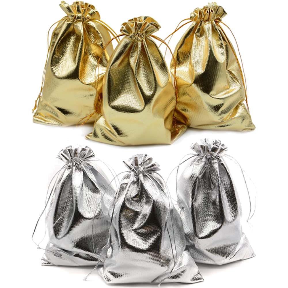 50Pcs Gold Silver Drawstring O - Wedding Supply Business recension och pris