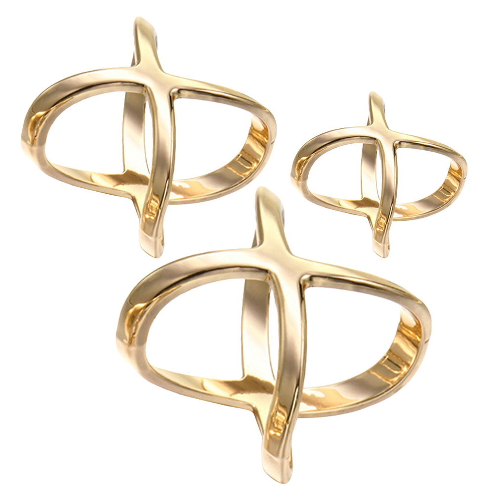 3pcs X Shaped Alloy Scarf Ring - Wedding Zone recension och pris