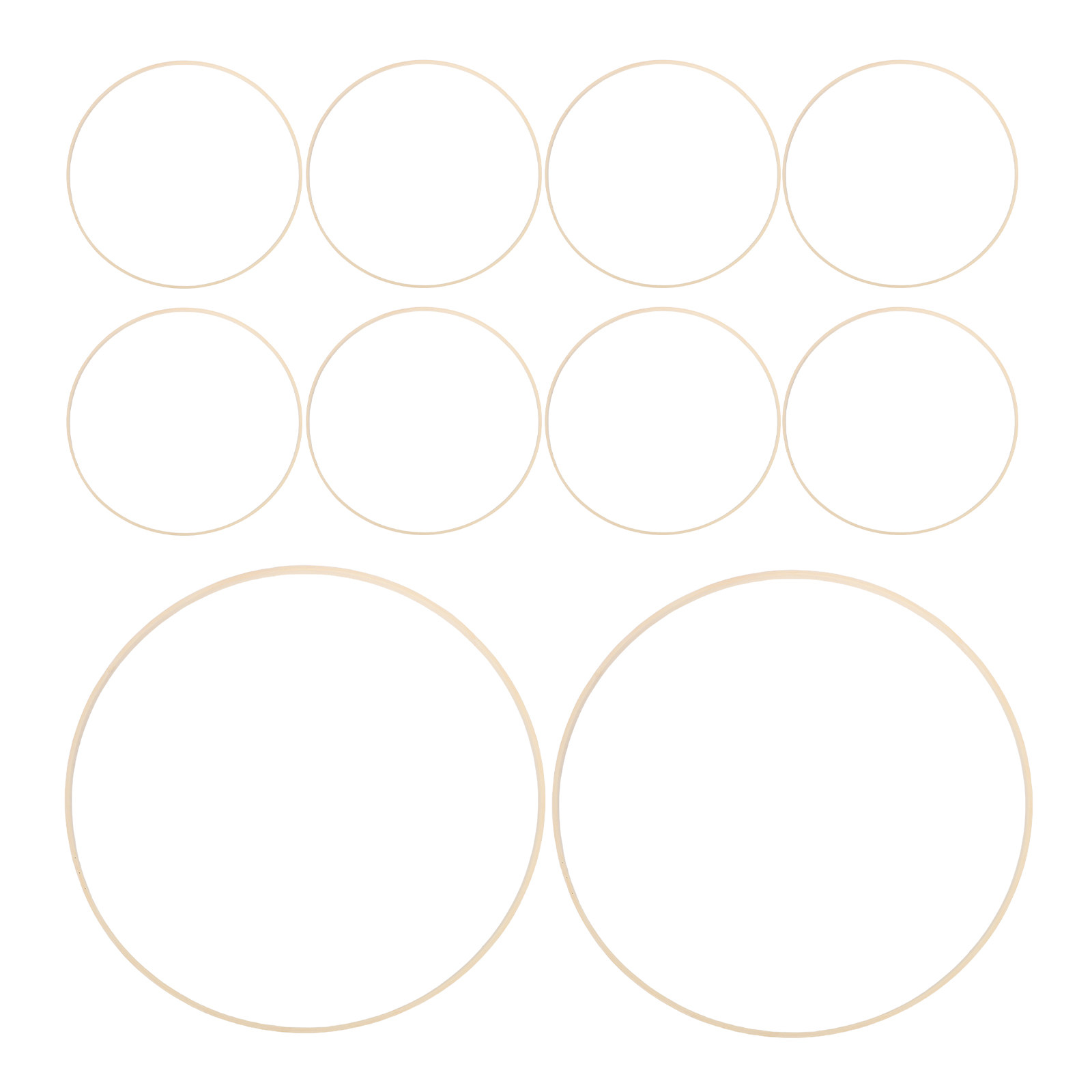 10Pcs Bamboo Floral Hoops Rust - Wedding Supply Decor recension och pris