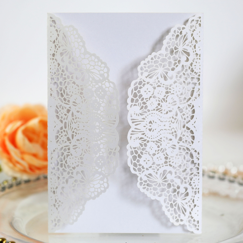 50pcs/lot White Laser Cut Wedd - Wedding Supply Business recension och pris