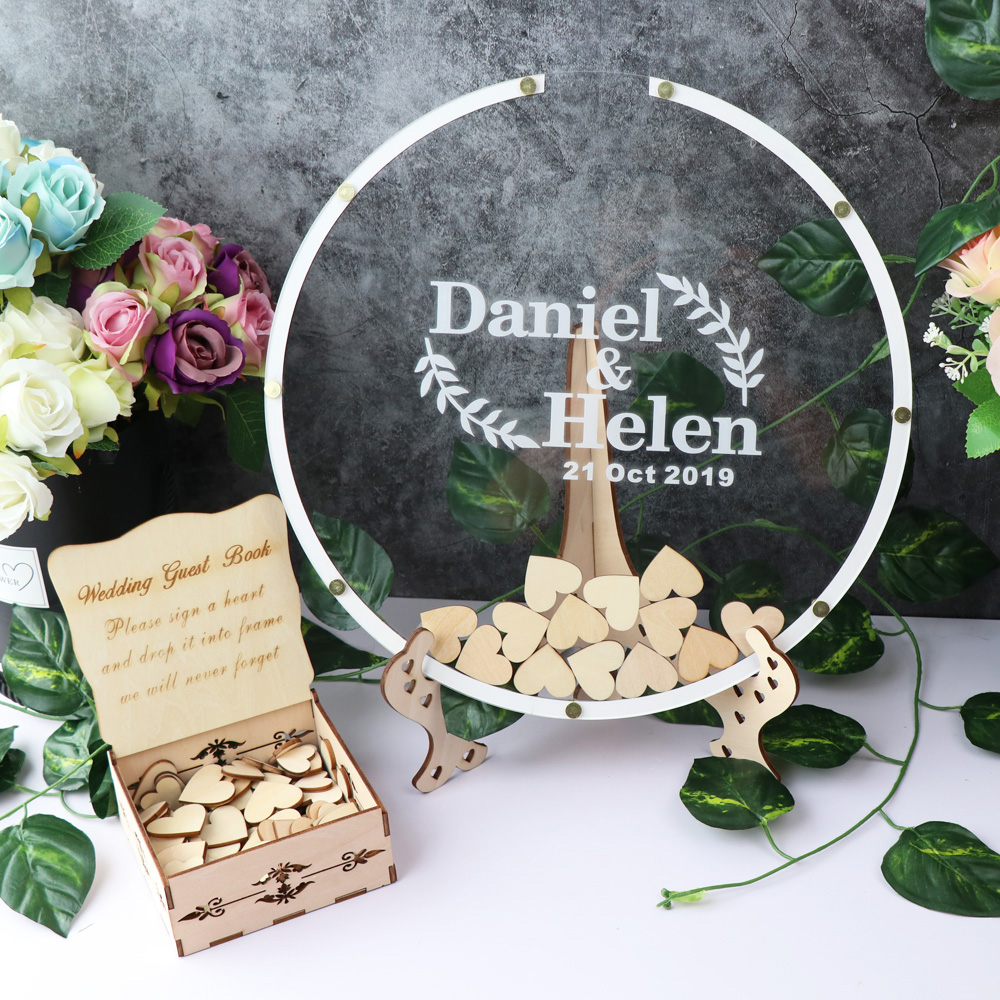 Personalized Acrylic round wed - Personalized Guest Book recension och pris