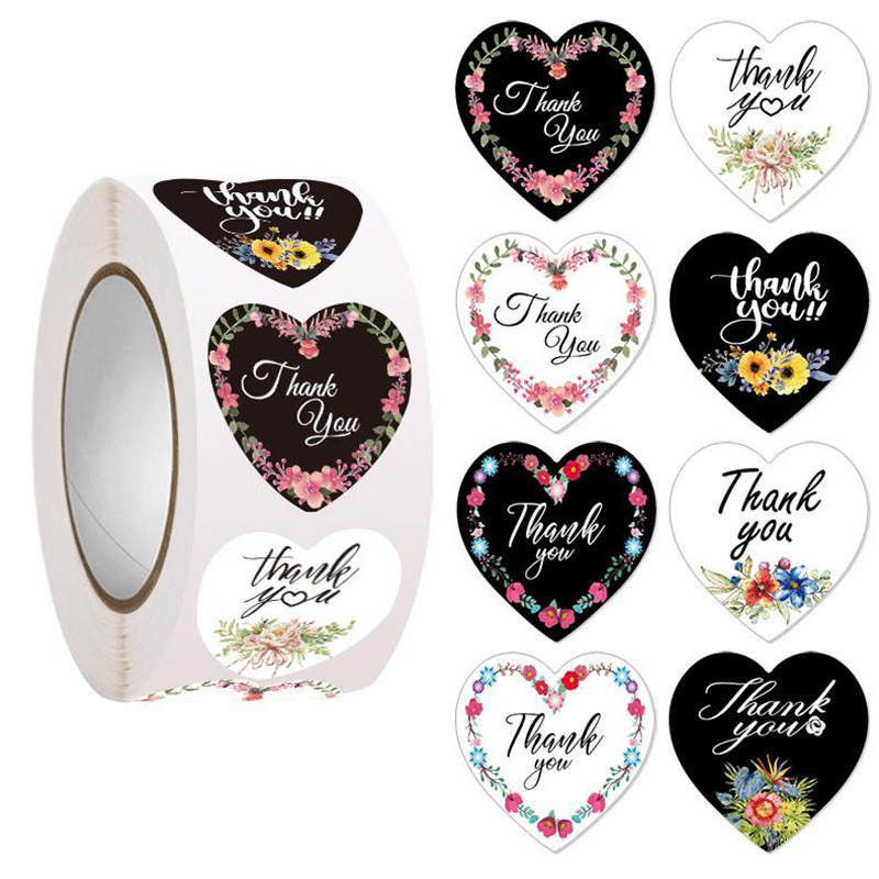 100-500pcs Heart Thank You Sti - Wedding Supply Business recension och pris