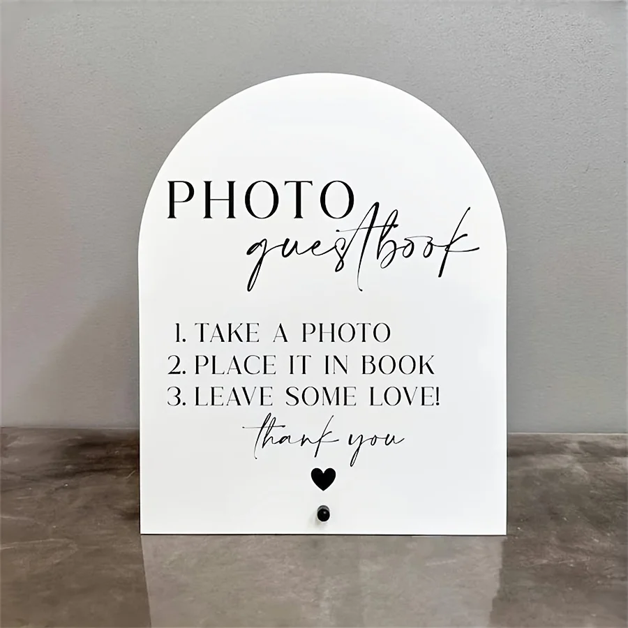 Elegant Acrylic Wedding Photo  - Personalized Guest Book recension och pris