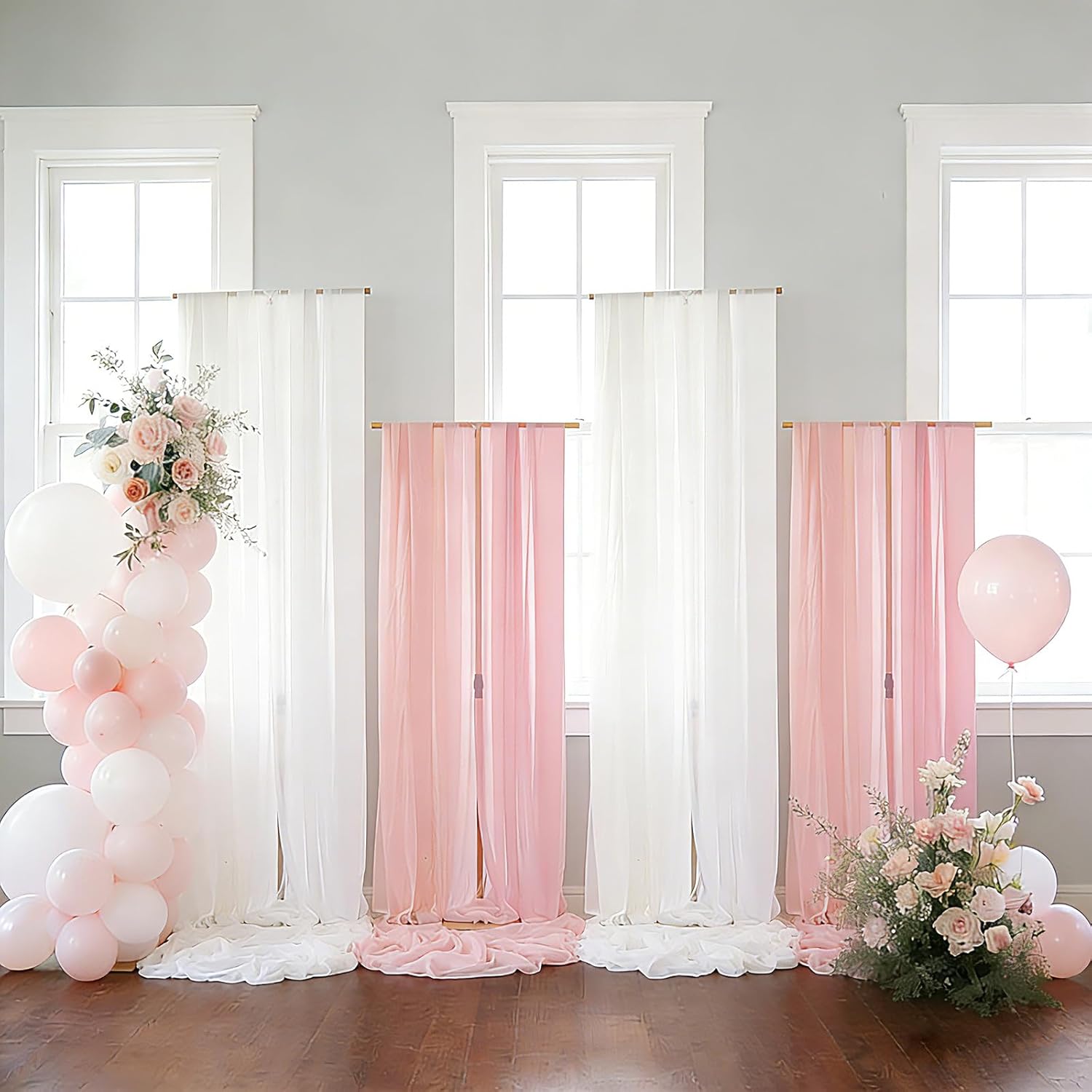 4pcs Gold 8FT Backdrop Stand A - Wedding Support recension och pris