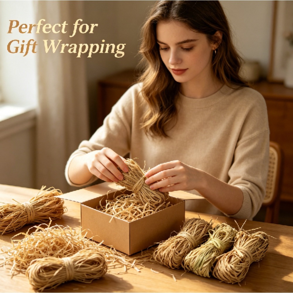 Natural Vintage Raffia Shred F - Wedding Supply Decor recension och pris