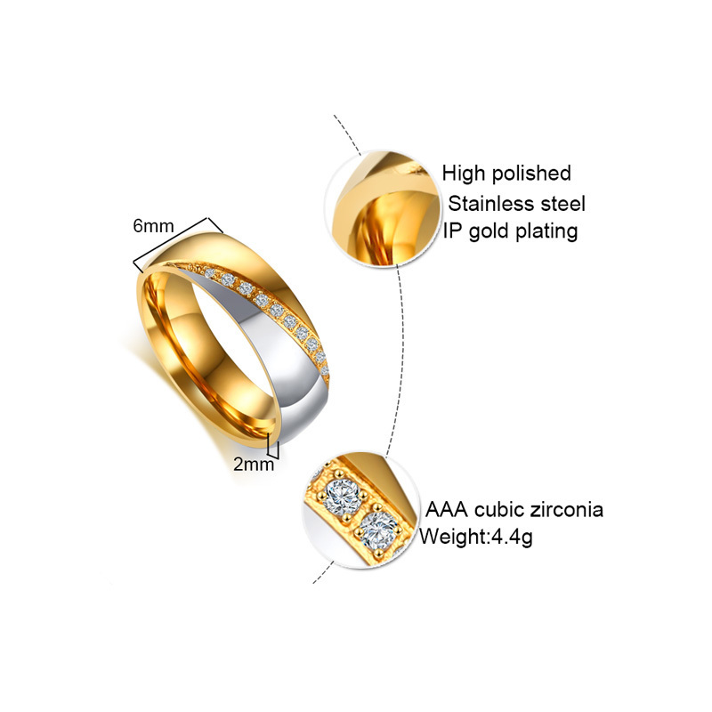 Vnox Temperament Wedding Rings - Wedding Zone recension och pris