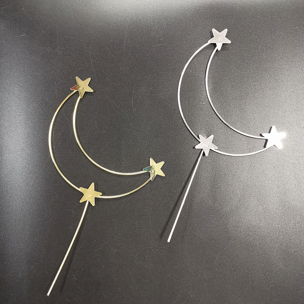 4Pcs Cake Topper Gold Star Moo - Wedding Supply Decor recension och pris