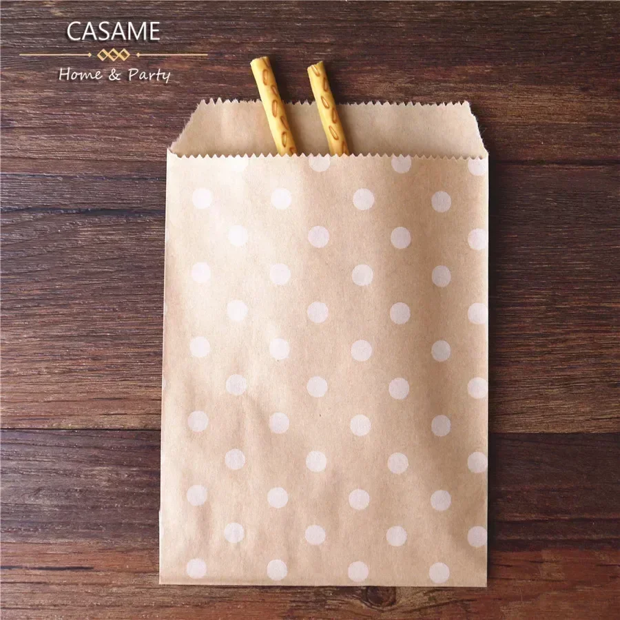 50pcs, 15x10cm Wave Dot Kraft  - Wedding Supply Business recension och pris