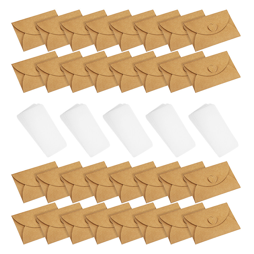 30Sets Mini Kraft Envelopes He - Wedding Envelopes recension och pris