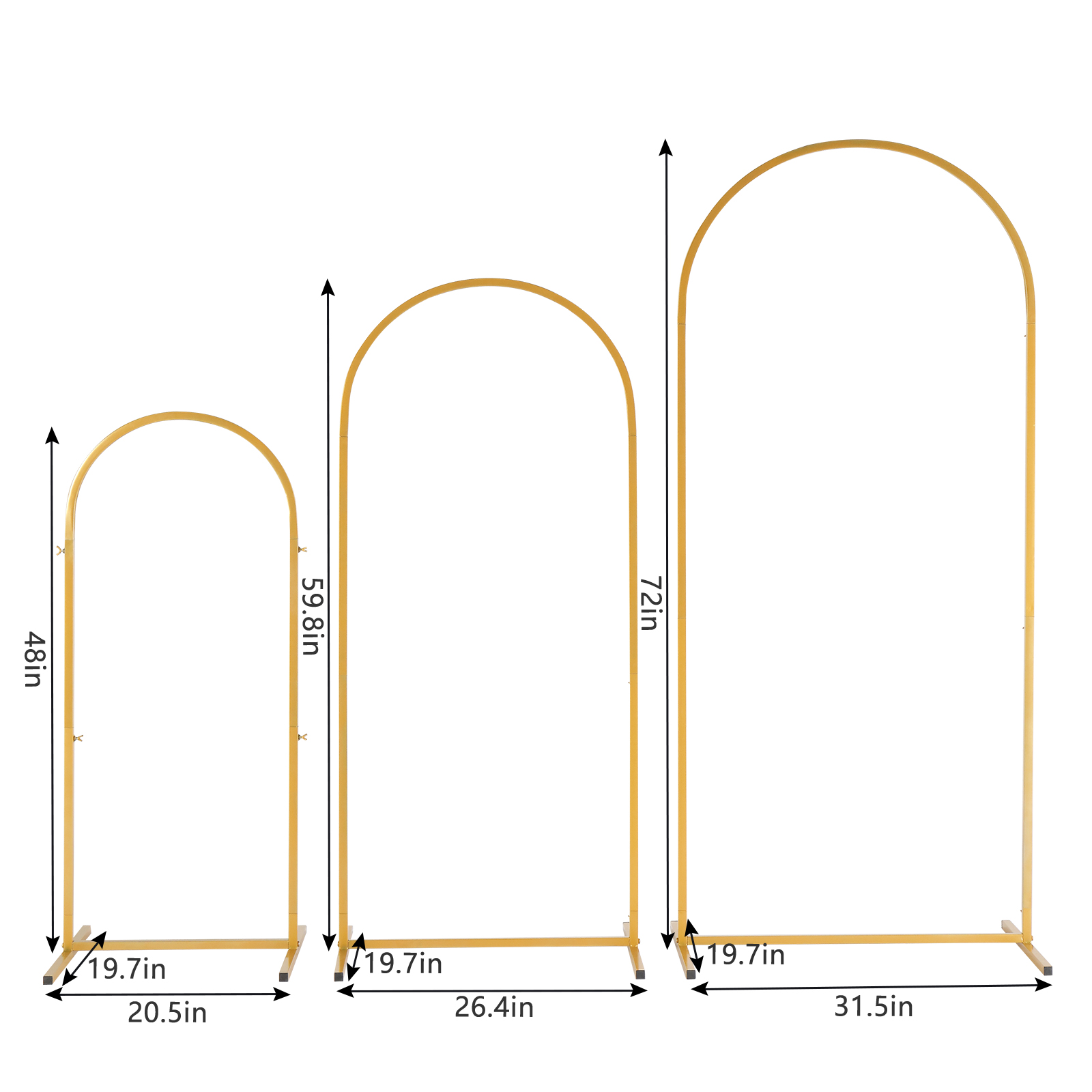 3Pack Golden Metal Arch Kits,  - Wedding Balloon Arch recension och pris