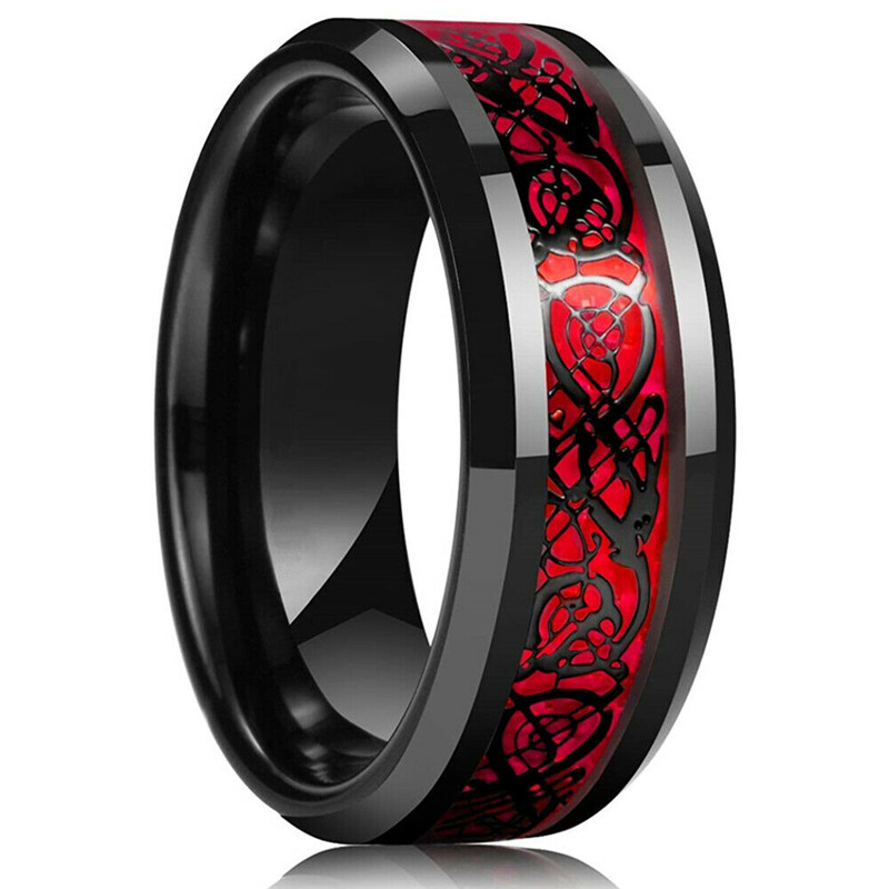 Fashion 8mm Men's Stainless St - Wedding Zone recension och pris