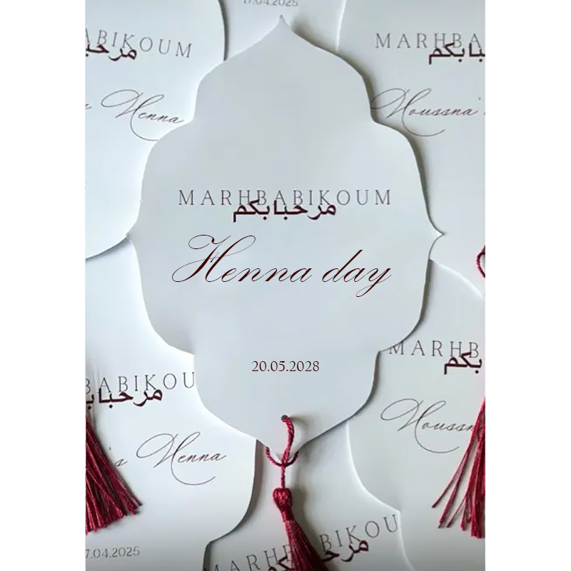 Custom Henna Day Card Night Pa - Wedding Supply Business recension och pris