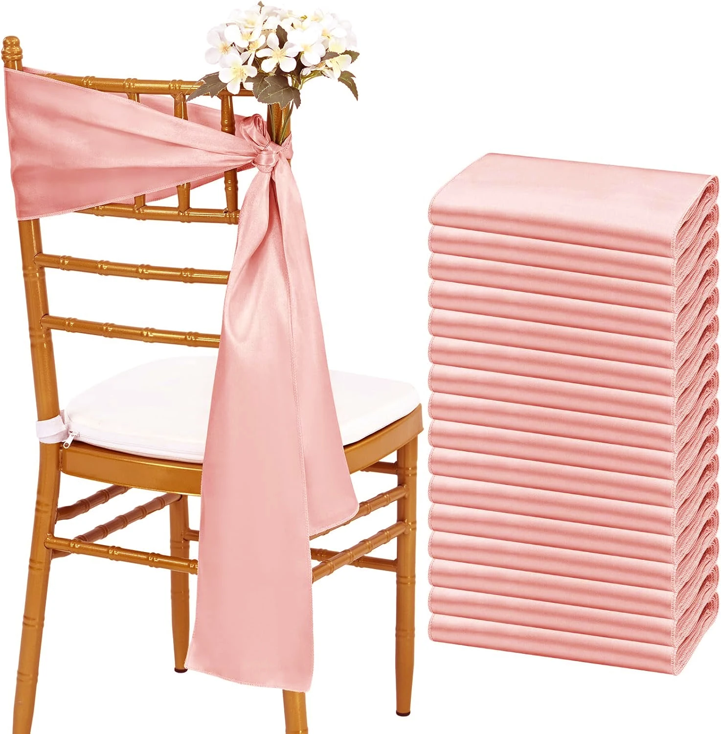 Wholesale 10/50pcs Satin Chair - Wedding Supply Wholesale recension och pris